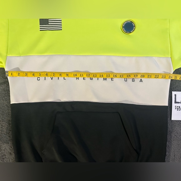 Civil Regime Safety hi viz Tri-Tone Hoodie - Picture 5 of 8
